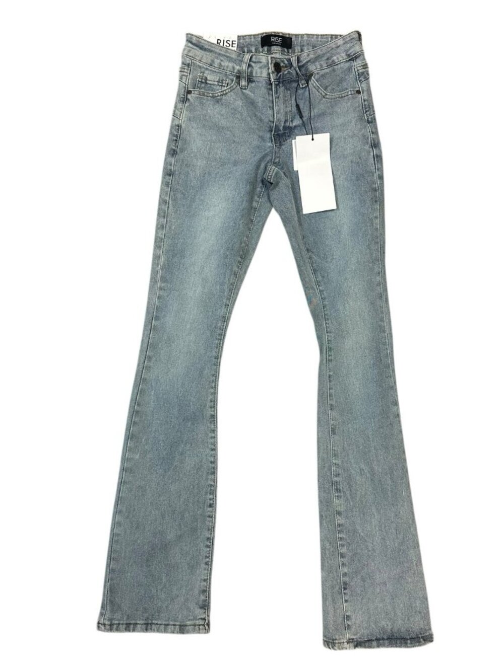 Rise Supply Co Jeans Juniors 1 Blue High Rise Bootcut Stretch Denim Cotton 26X32